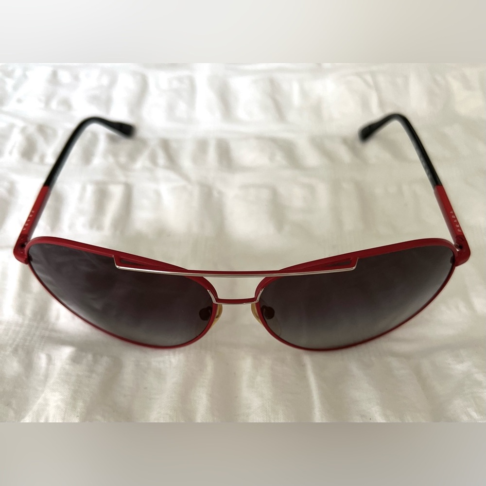 Prada Red Aviator Sunglasses